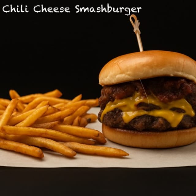 Chili Cheese Smash Burger.